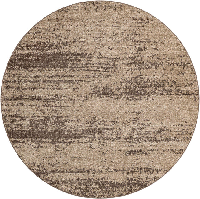 Brown 7' 10 x 7' 10 Del Mar Round Area Rug 100% Polypropylene Easy Clean Stain Resistant Vivid Modern Carpet Mat for Home Decor Interior Designing for Sale at Rug Engine