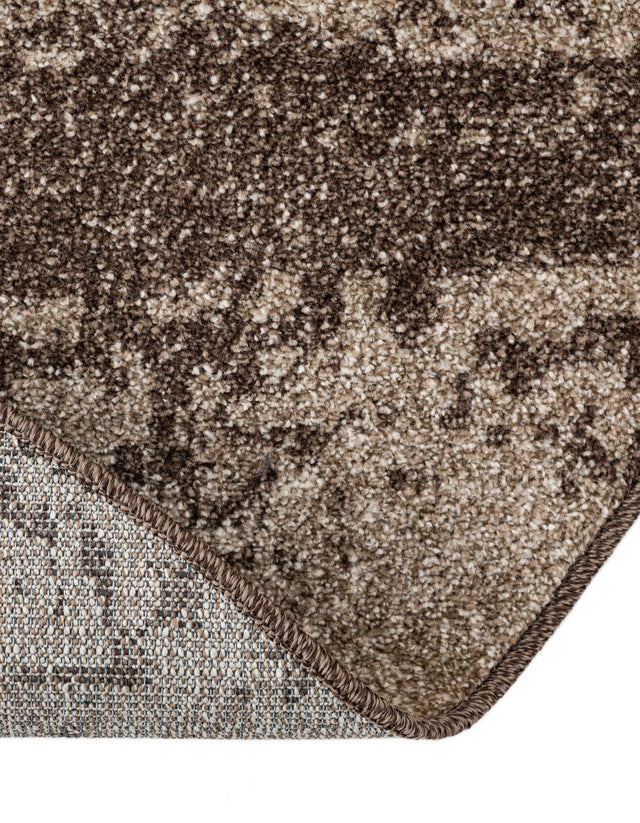 Brown 4' 1 x 4' 1 Del Mar Round Area Rug 100% Polypropylene Easy Clean Stain Resistant Vivid Modern Carpet Mat for Home Decor Interior Designing for Sale at Rug Engine