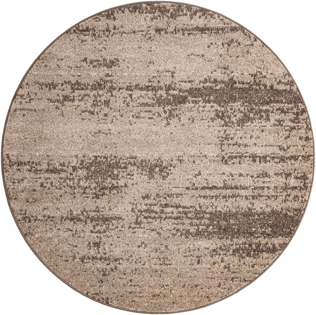 Brown 6' 1 x 6' 1 Del Mar Round Area Rug 100% Polypropylene Easy Clean Stain Resistant Vivid Modern Carpet Mat for Home Decor Interior Designing for Sale at Rug Engine