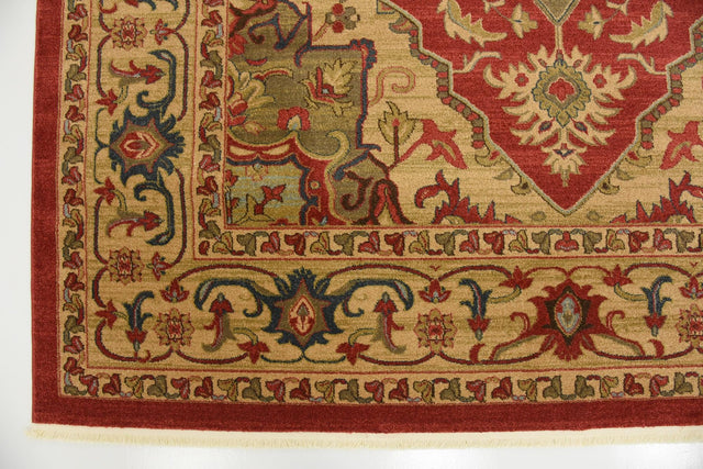 Red 8' x 11' Sahand Rectangle Area Rug Affordable Easy Clean Traditional Design Durable Carpet for Home Interior Design Living Room Dining Office for Sale at Rug Engine
