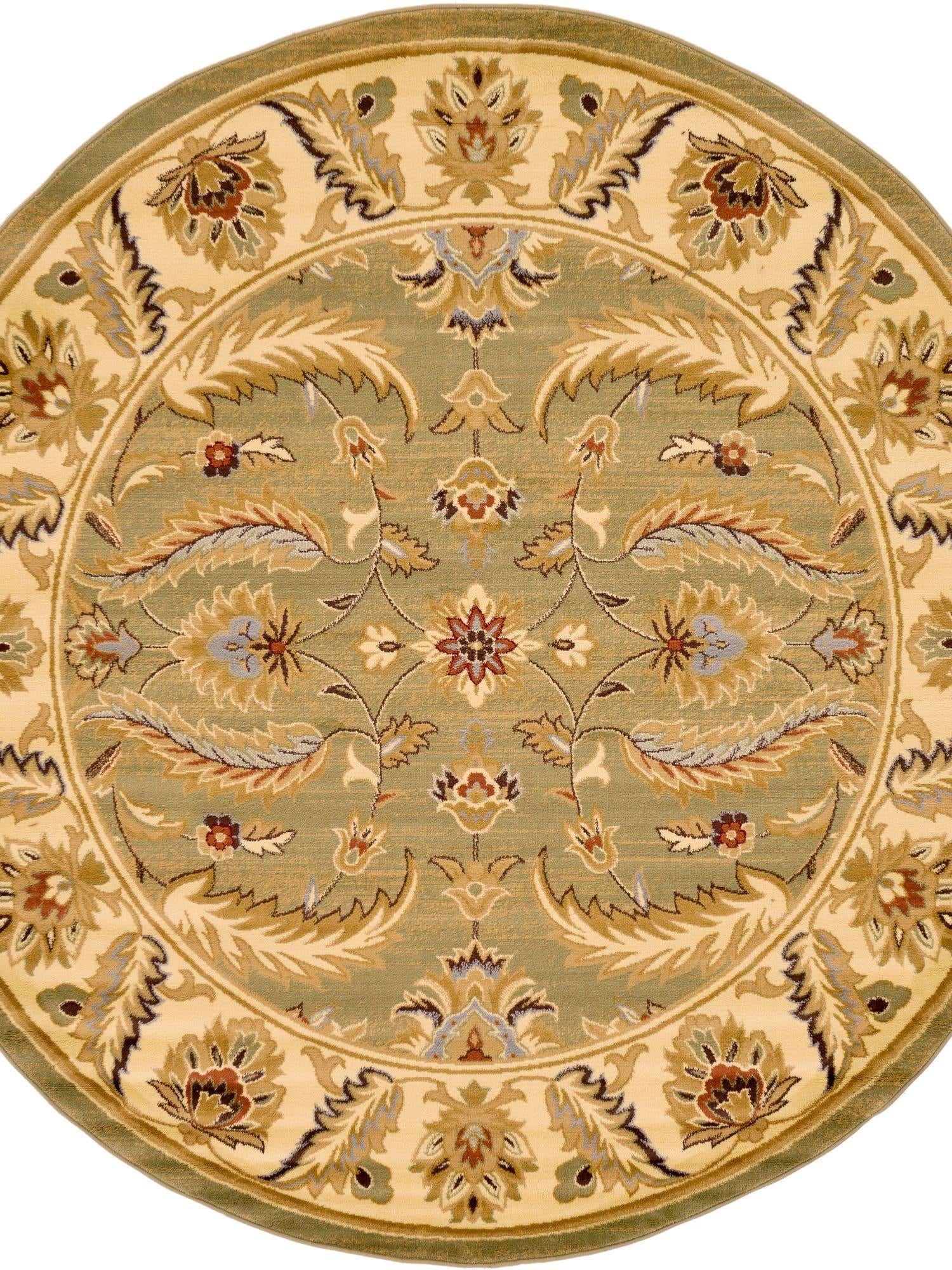 Green 7' 10 x 7' 10 Voyage Round Area Rug