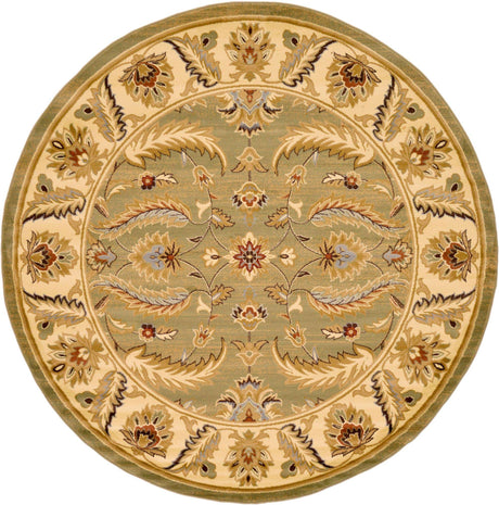 Green 7' 10 x 7' 10 Voyage Round Area Rug
