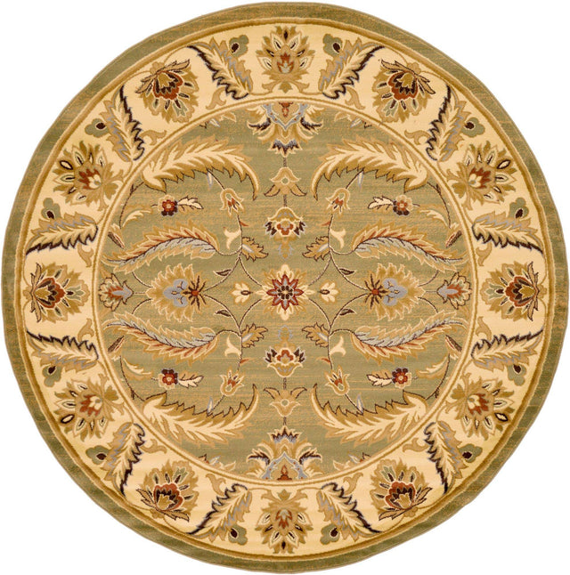 Green 7' 10 x 7' 10 Voyage Round Area Rug