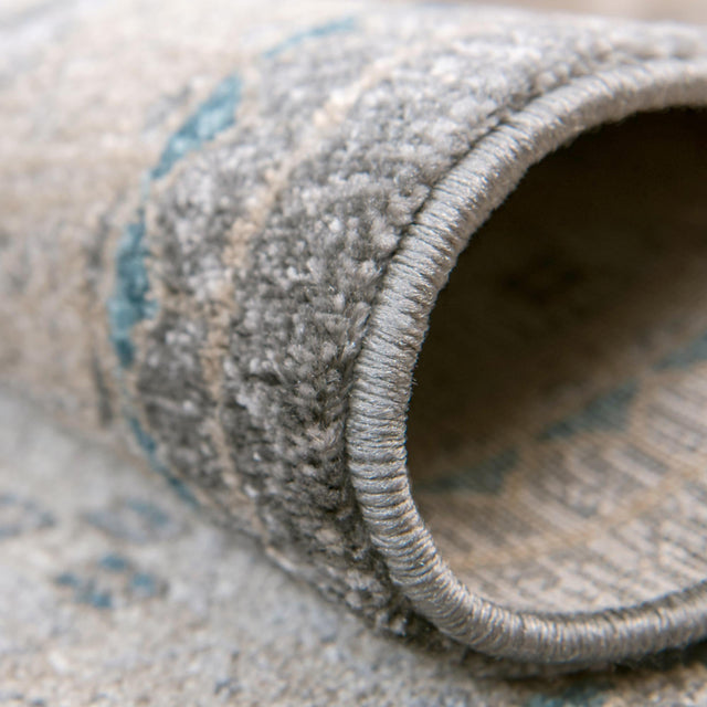 Gray 7' 3 x 7' 3 Salzburg Round Area Rug