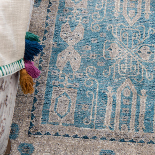 Light Blue 2' x 3' 1 Salzburg Rectangle Area Rug Stain Resistant Easy Clean Traditional Classic Design Durable Carpet for Affordable Interior Home Decorating for Sale at Rug Engine