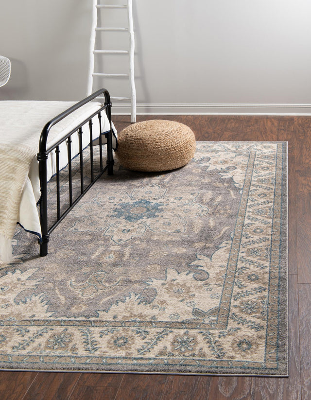 Gray 3' 3 x 5' 3 Salzburg Rectangle Area Rug Stain Resistant Easy Clean Traditional Classic Design Durable Carpet for Affordable Interior Home Decorating for Sale at Rug Engine