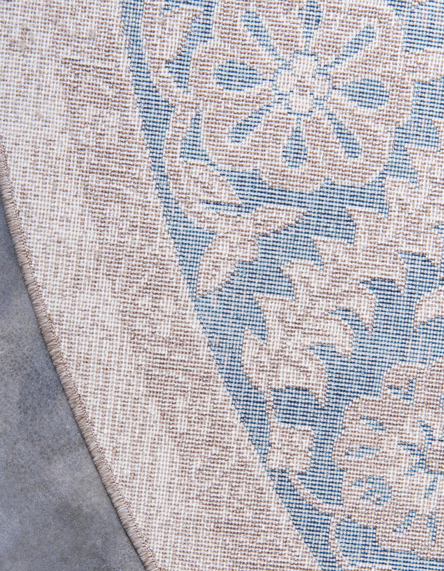 Cream 5' 1 x 5' 1 Salzburg Round Area Rug