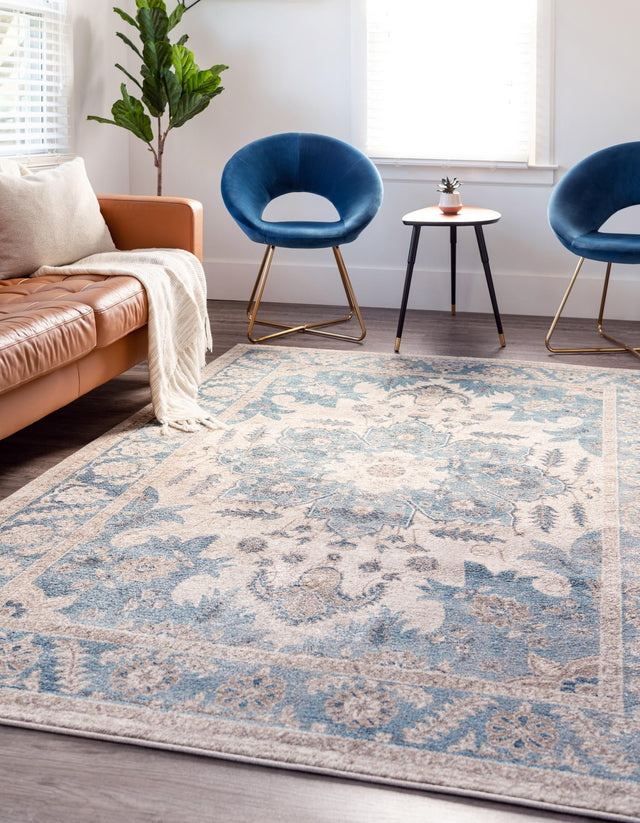 Cream 3' 3 x 5' 3 Salzburg Rectangle Area Rug Stain Resistant Easy Clean Traditional Classic Design Durable Carpet for Affordable Interior Home Decorating for Sale at Rug Engine