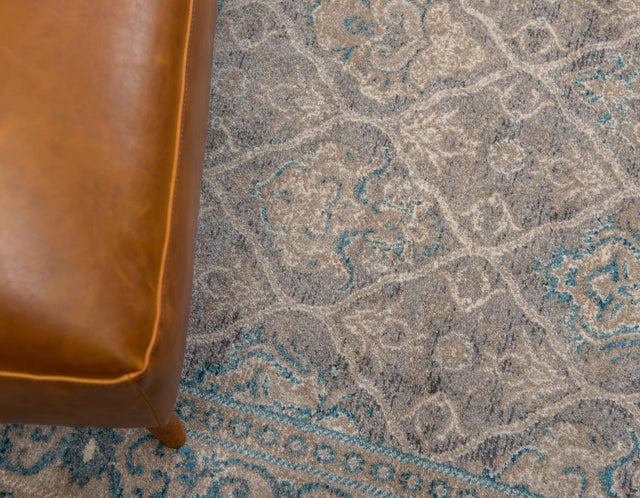 Gray 5' 1 x 8' Salzburg Rectangle Area Rug Stain Resistant Easy Clean Traditional Classic Design Durable Carpet for Affordable Interior Home Decorating for Sale at Rug Engine
