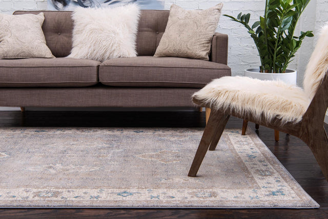 Gray 3' 3 x 5' 3 Salzburg Rectangle Area Rug Stain Resistant Easy Clean Traditional Classic Design Durable Carpet for Affordable Interior Home Decorating for Sale at Rug Engine