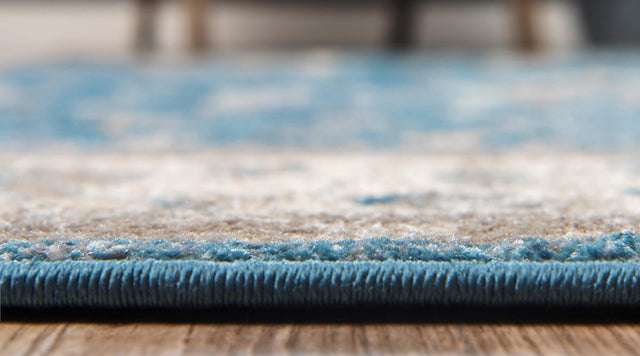 Light Blue 3' 3 x 5' 3 Salzburg Rectangle Area Rug Stain Resistant Easy Clean Traditional Classic Design Durable Carpet for Affordable Interior Home Decorating for Sale at Rug Engine