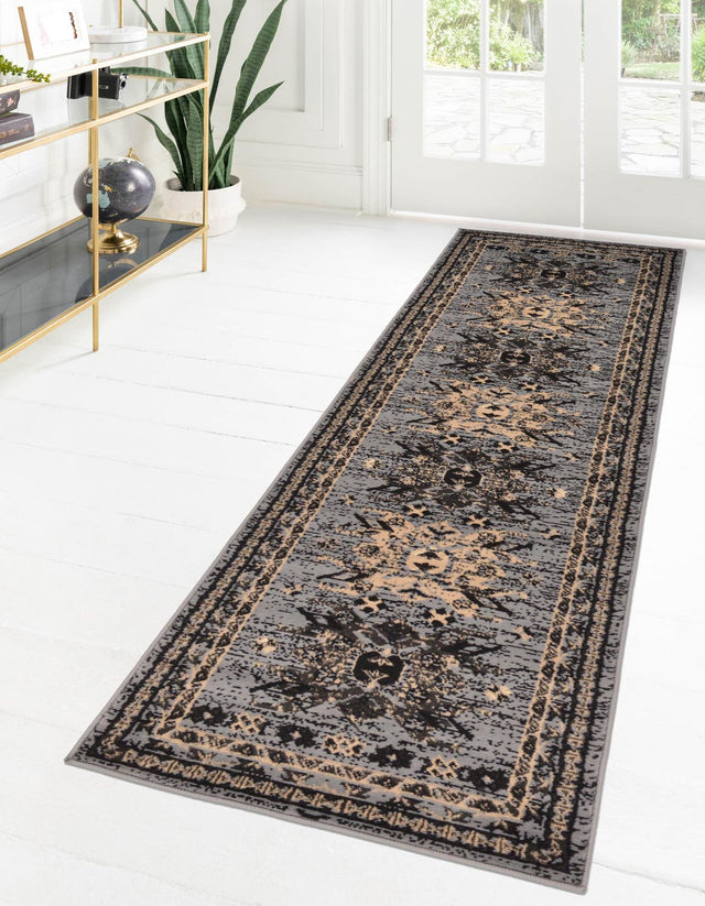 Gray 2' x 8' 2 Taftan Runner Area Rug