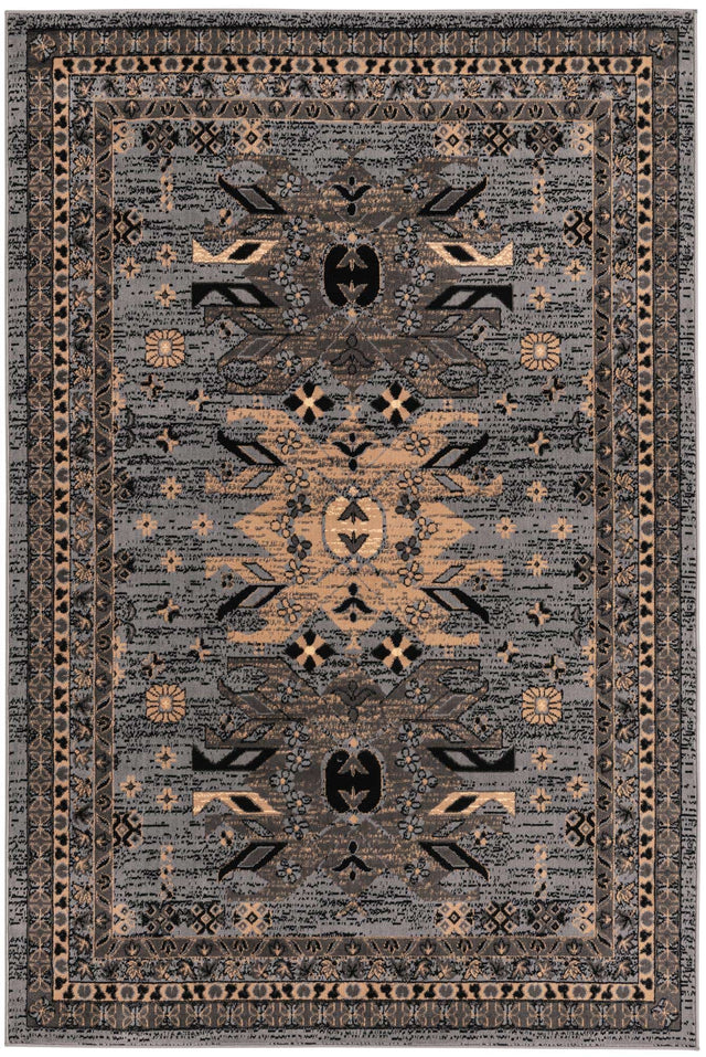 Gray 6' 1 x 9' Taftan Rectangle Area Rug