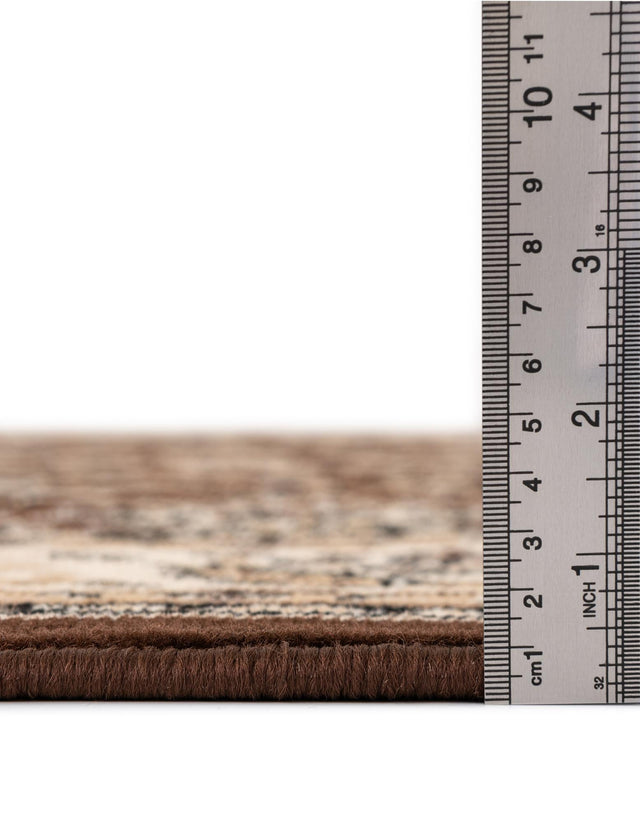 Brown 2' 7 x 10' Sialk Hill Runner Area Rug 100% Polypropylene Durable Easy Clean Classic Traditional Design Carpet for Interior Design for Sale at Rug Engine