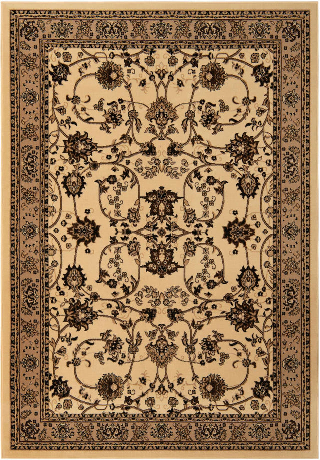 Ivory 7' 1 x 10' Sialk Hill Rectangle Area Rug 100% Polypropylene Durable Easy Clean Classic Traditional Design Carpet for Interior Design for Sale at Rug Engine