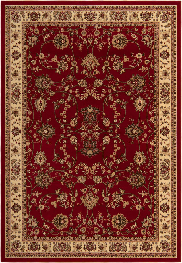Burgundy 7' 1 x 10' Sialk Hill Rectangle Area Rug 100% Polypropylene Durable Easy Clean Classic Traditional Design Carpet for Interior Design for Sale at Rug Engine