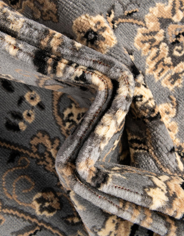 Gray 2' 7 x 10' Sialk Hill Runner Area Rug 100% Polypropylene Durable Easy Clean Classic Traditional Design Carpet for Interior Design for Sale at Rug Engine