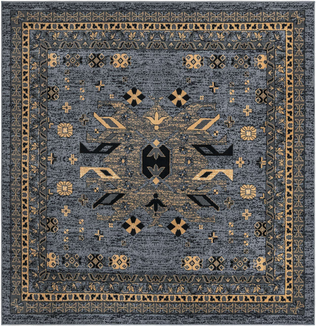 Gray 7' 10 x 7' 10 Taftan Square Area Rug