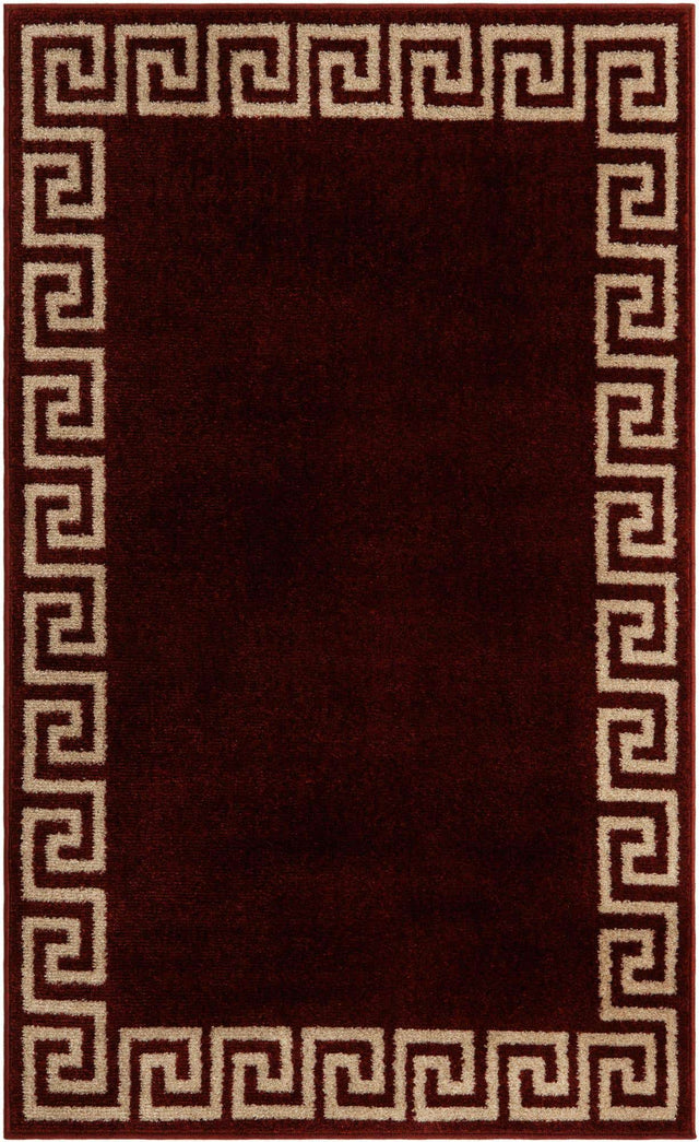 Terracotta 3' 1 x 5' 3 Athens Rectangle Area Rug 100% Polypropylene With Cotton Backing Easy Clean Indoor Living Dining Room Bedroom Office Carpet for Sale at Rug Engine
