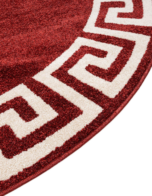 Terracotta 7' 10 x 7' 10 Athens Round Area Rug 100% Polypropylene With Cotton Backing Easy Clean Indoor Living Dining Room Bedroom Office Carpet for Sale at Rug Engine