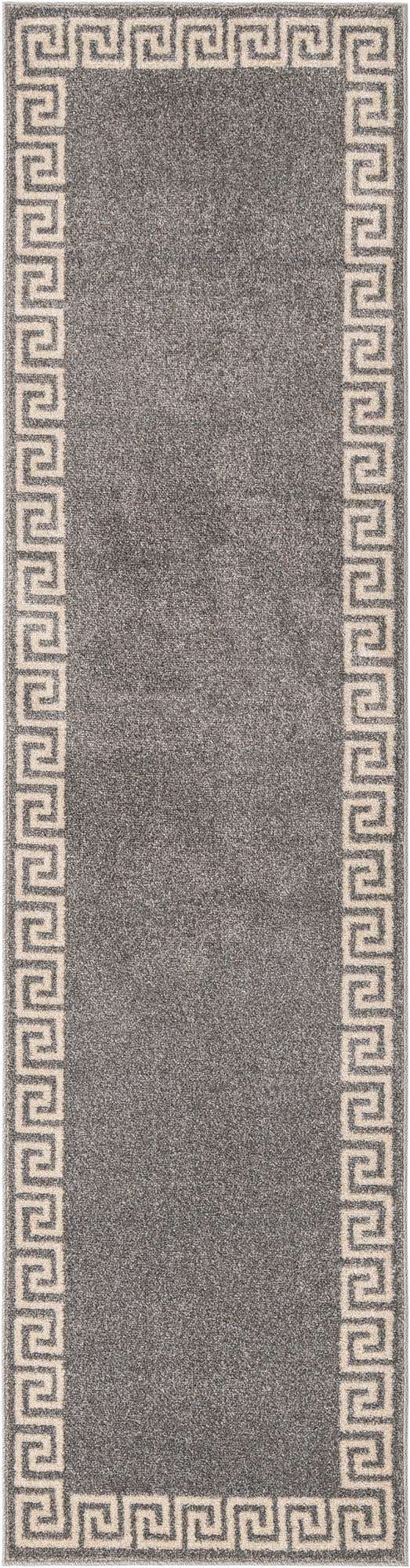 Gray 2' 7 x 10' Athens Runner Area Rug 100% Polypropylene With Cotton Backing Easy Clean Indoor Living Dining Room Bedroom Office Carpet for Sale at Rug Engine