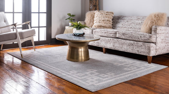 Gray 3' 3 x 5' 3 Athens Rectangle Area Rug 100% Polypropylene With Cotton Backing Easy Clean Indoor Living Dining Room Bedroom Office Carpet for Sale at Rug Engine