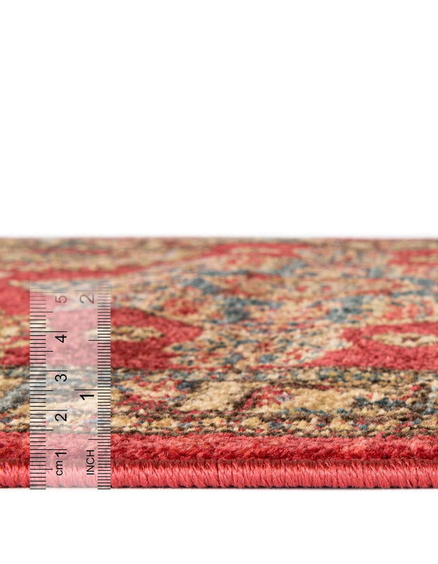 Red 2' 7 x 7' 1 Sahand Runner Area Rug Affordable Easy Clean Traditional Design Durable Carpet for Home Interior Design Living Room Dining Office for Sale at Rug Engine
