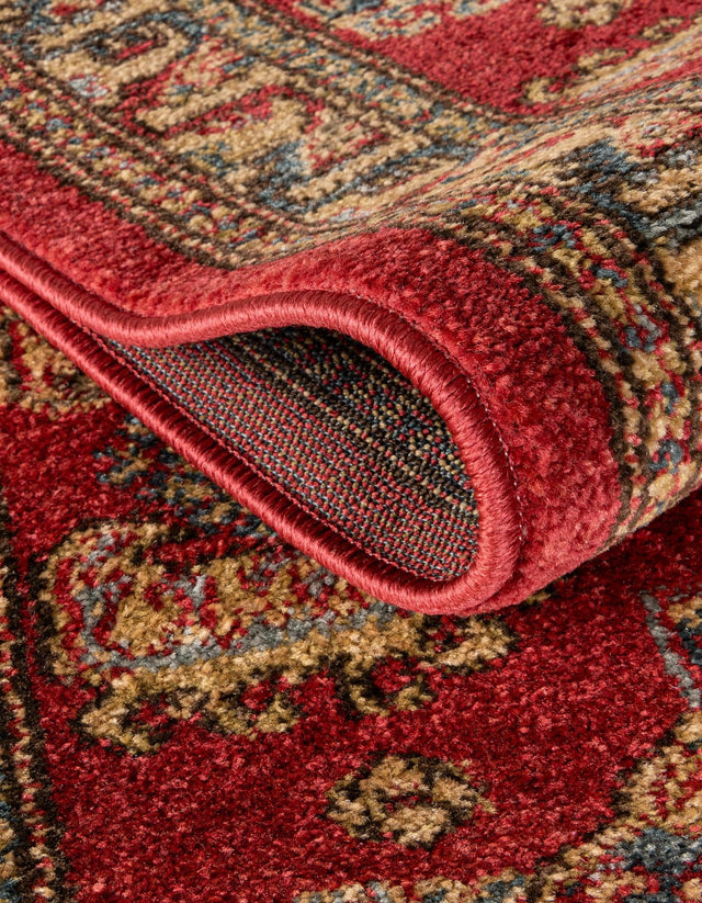 Red 2' 7 x 7' 1 Sahand Runner Area Rug Affordable Easy Clean Traditional Design Durable Carpet for Home Interior Design Living Room Dining Office for Sale at Rug Engine