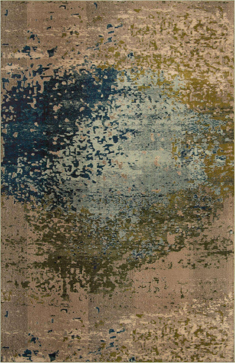 Blue 10' 6 x 16' 5 Estrella Rectangle Area Rug 100% Polypropylene Non-Shedding Stain Resistant Carpet Colorful Modern Abstract Design Easy Clean for Home Decor for Sale at Rug Engine