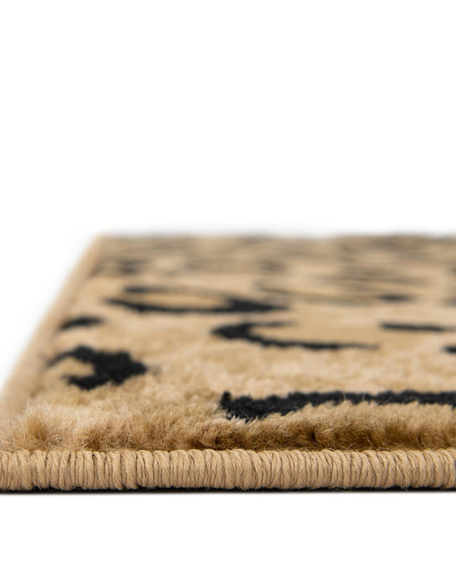 Light Brown 6' 1 x 9' Wildlife Rectangle Area Rug Animal Print Safari Jungle Inspired Carpet for Unique Modern Interior Design for Sale at Rug Engine