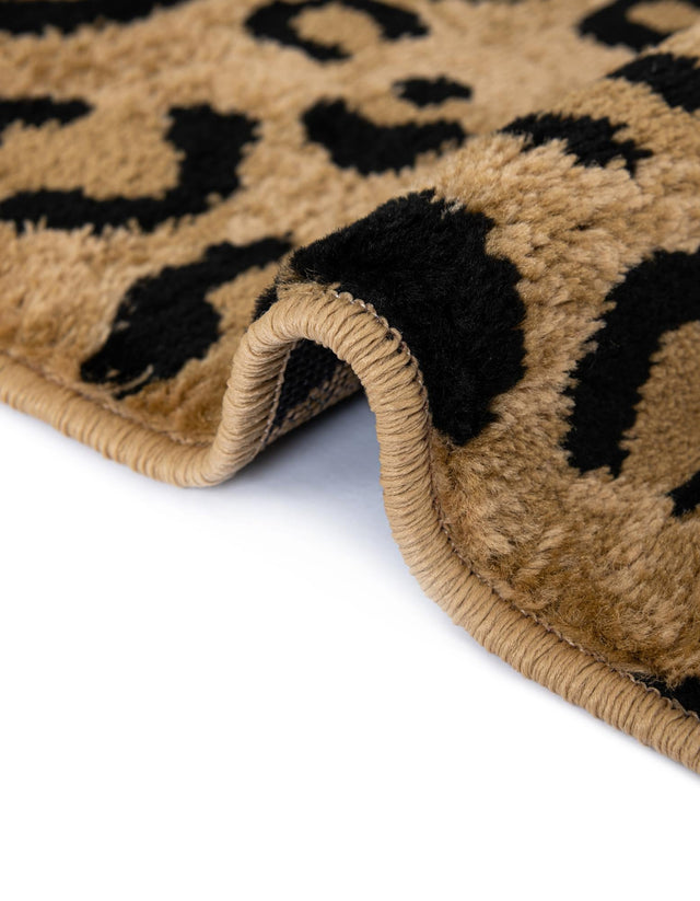 Light Brown 7' 10 x 10' Wildlife Rectangle Area Rug Animal Print Safari Jungle Inspired Carpet for Unique Modern Interior Design for Sale at Rug Engine