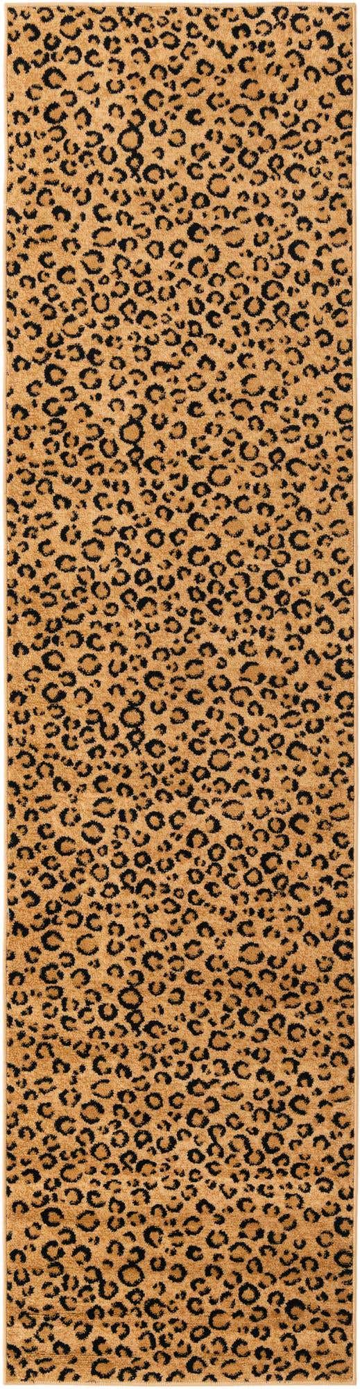 Light Brown 2' 7 x 10' Wildlife Runner Area Rug Animal Print Safari Jungle Inspired Carpet for Unique Modern Interior Design for Sale at Rug Engine