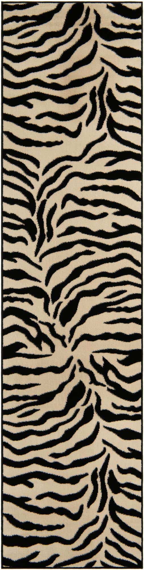 Ivory 2' 7 x 10' Wildlife Runner Area Rug Animal Print Safari Jungle Inspired Carpet for Unique Modern Interior Design for Sale at Rug Engine