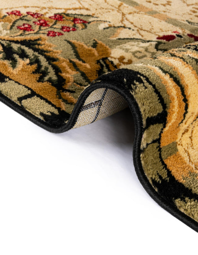 Cream 4' 1 x 4' 1 Barnyard Square Area Rug 100% Polypropylene With Cotton Backing Traditional Cottage Rustic Classical Carpet for Living Office Bedroom Dining Room Easy to Clean Long Lasting & Durable Decor for Sale at Rug Engine