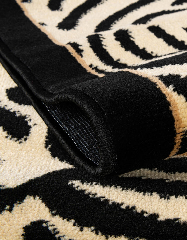 Light Brown 6' 1 x 6' 1 Wildlife Square Area Rug Animal Print Safari Jungle Inspired Carpet for Unique Modern Interior Design for Sale at Rug Engine