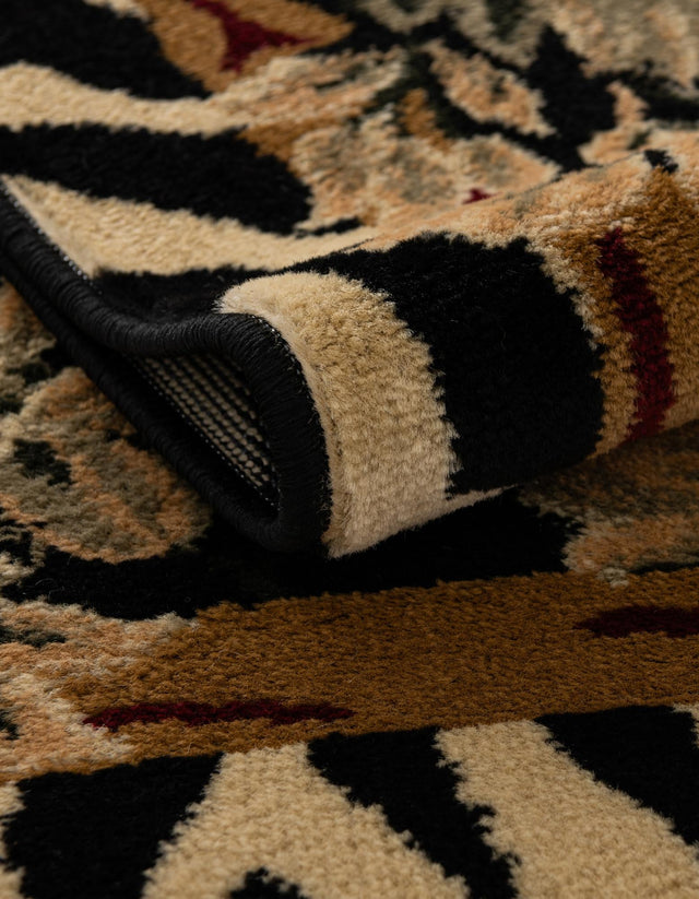 Cream 5' 3 x 8' Wildlife Rectangle Area Rug Animal Print Safari Jungle Inspired Carpet for Unique Modern Interior Design for Sale at Rug Engine