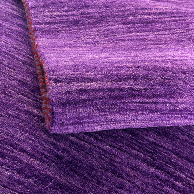 Purple 2' 7 x 16' 5 Solid Gava Runner Area Rug 100% High Quality All Natural Wool Minimalist Carpet for Modern Home Interior Design for Sale at Rug Engine