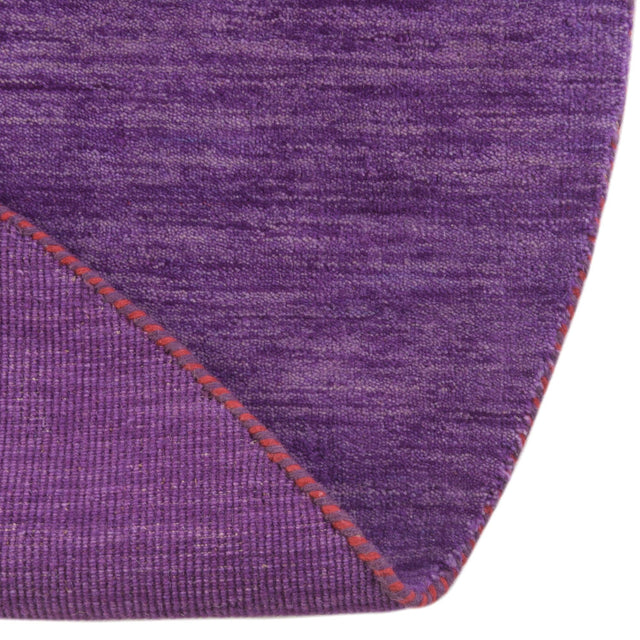 Purple 9' 10 x 9' 10 Solid Gava Round Area Rug