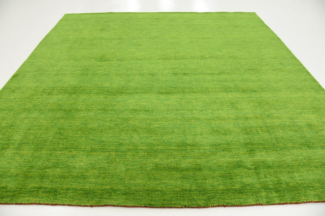 Light Green 9' 10 x 9' 10 Solid Gava Square Area Rug