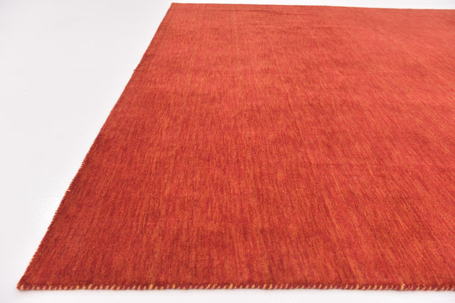 Terracotta 10' x 10' Solid Gava Square Area Rug 100% High Quality All Natural Wool Minimalist Carpet for Modern Home Interior Design for Sale at Rug Engine
