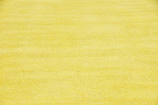 Yellow 9' 10 x 9' 10 Solid Gava Round Area Rug