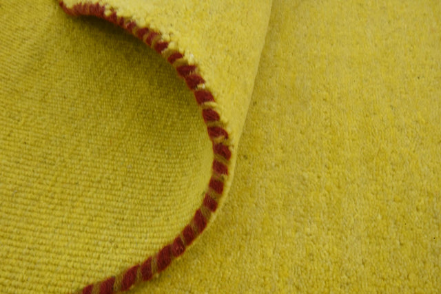 Yellow 9' 10 x 9' 10 Solid Gava Round Area Rug