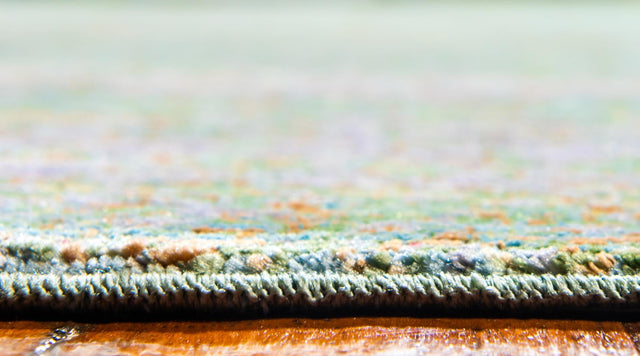 Green 6' 1 x 6' 1 Austin Round Area Rug 100% Polyester Durable Cotton Backing Living Dining Room Bedroom Office Vintage Decor Carpet for Sale at Rug Engine