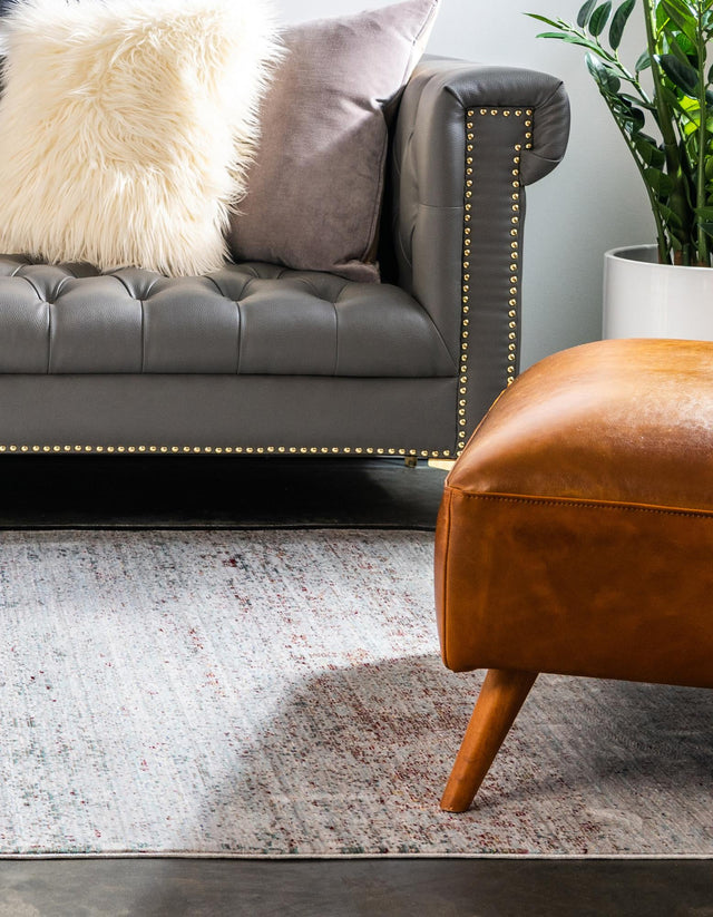 Gray 7' 1 x 10' Austin Rectangle Area Rug 100% Polyester Durable Cotton Backing Living Dining Room Bedroom Office Vintage Decor Carpet for Sale at Rug Engine