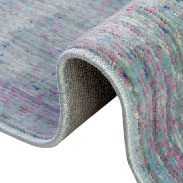 Light Blue 7' 1 x 10' Austin Rectangle Area Rug 100% Polyester Durable Cotton Backing Living Dining Room Bedroom Office Vintage Decor Carpet for Sale at Rug Engine