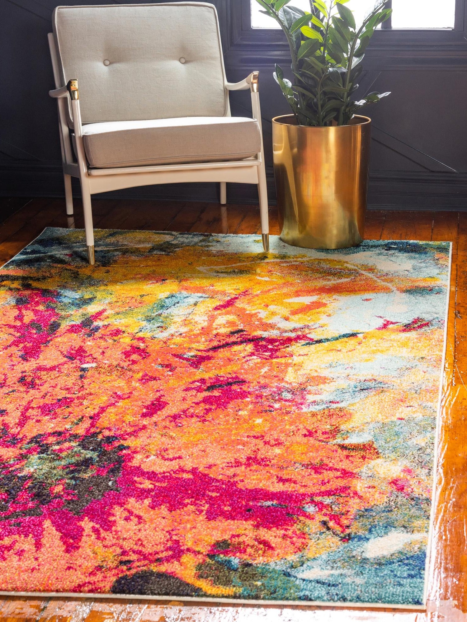 Multicolor 10' 6 x 16' 5 Estrella Rectangle Area Rug 100% Polypropylene Non-Shedding Stain Resistant Carpet Colorful Modern Abstract Design Easy Clean for Home Decor for Sale at Rug Engine