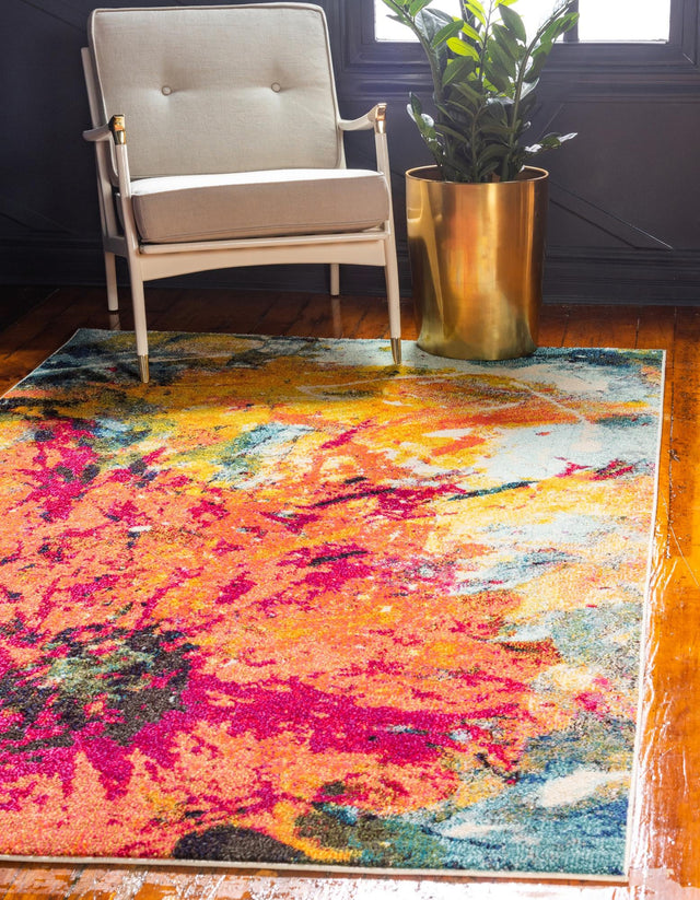 Multicolor 10' 6 x 16' 5 Estrella Rectangle Area Rug 100% Polypropylene Non-Shedding Stain Resistant Carpet Colorful Modern Abstract Design Easy Clean for Home Decor for Sale at Rug Engine