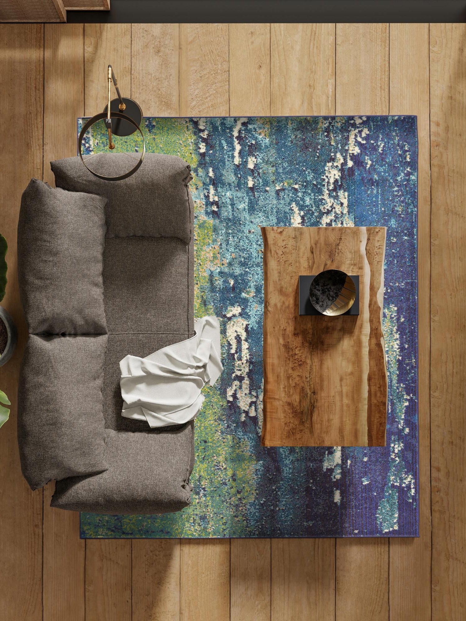 Navy Blue 3' 3 x 5' 3 Estrella Rectangle Area Rug 100% Polypropylene Non-Shedding Stain Resistant Carpet Colorful Modern Abstract Design Easy Clean for Home Decor for Sale at Rug Engine