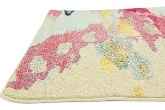 Pink 3' 3 x 5' 3 Estrella Rectangle Area Rug 100% Polypropylene Non-Shedding Stain Resistant Carpet Colorful Modern Abstract Design Easy Clean for Home Decor for Sale at Rug Engine