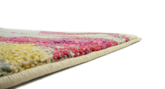 Pink 3' 3 x 5' 3 Estrella Rectangle Area Rug 100% Polypropylene Non-Shedding Stain Resistant Carpet Colorful Modern Abstract Design Easy Clean for Home Decor for Sale at Rug Engine
